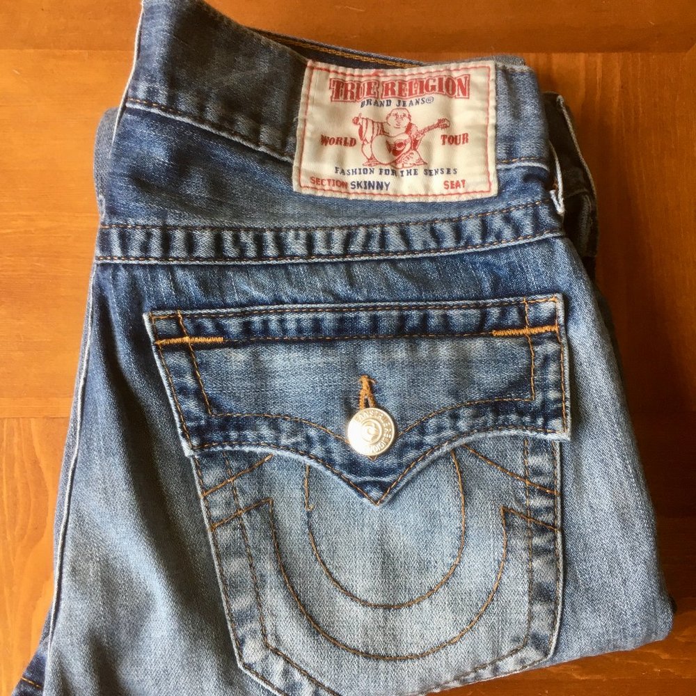 True Religion Jeans Skinny Rear Flap Pockets 32